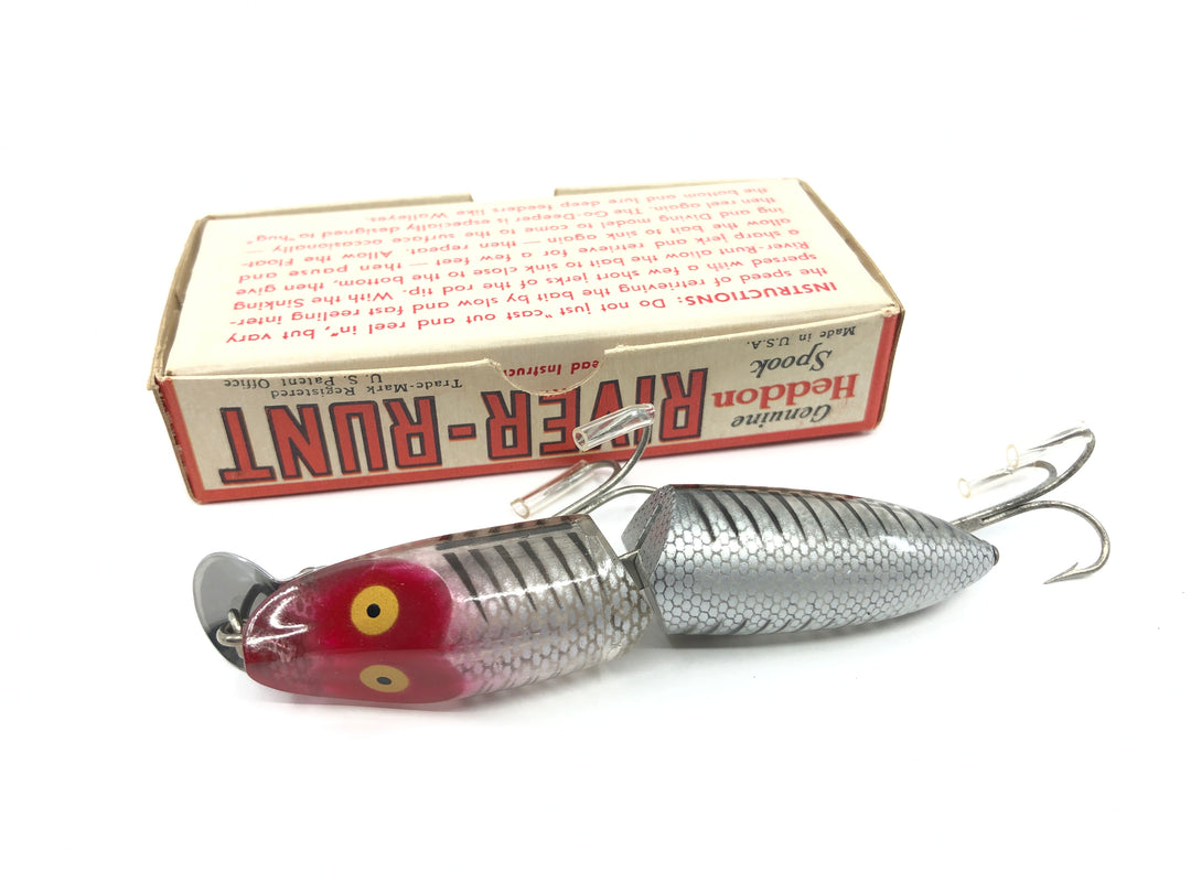Heddon Jointed Floater River Runt 9430 XRS Silver Shore Minnow Color with Box