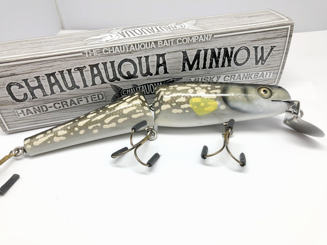 Jointed Chautauqua 8" Minnow Musky Lure Special Order Color "HD Dark Pike"
