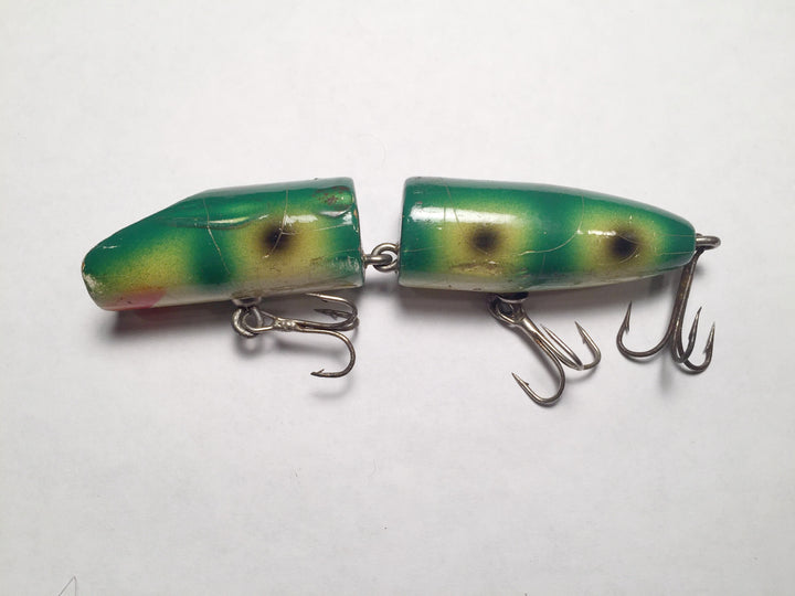 Makinen Holi-Comet Wooden Lure Green Frog Pattern