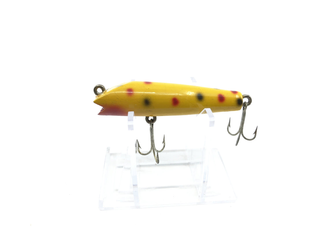 Creek Chub Wooden Spinning Darter 9000 Yellow Spotted Color 9014