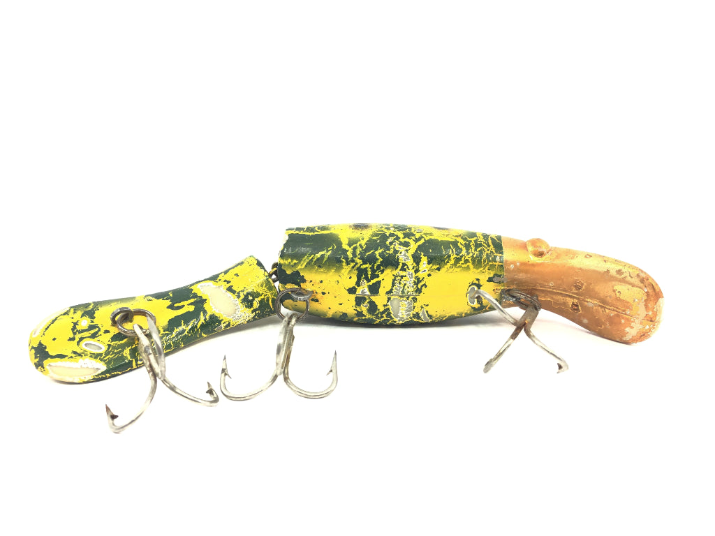 Drifter Tackle The Believer 8" Jointed Musky Lure Custom Color Yellow Crackle Gold Head
