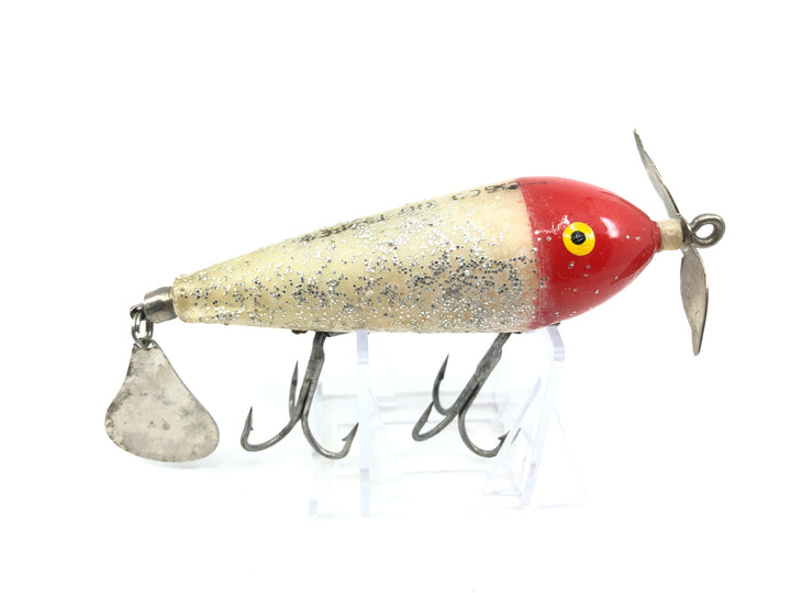 Cisco Kid Topper Flaptail Red Head White Flitter Body Color Musky Lure
