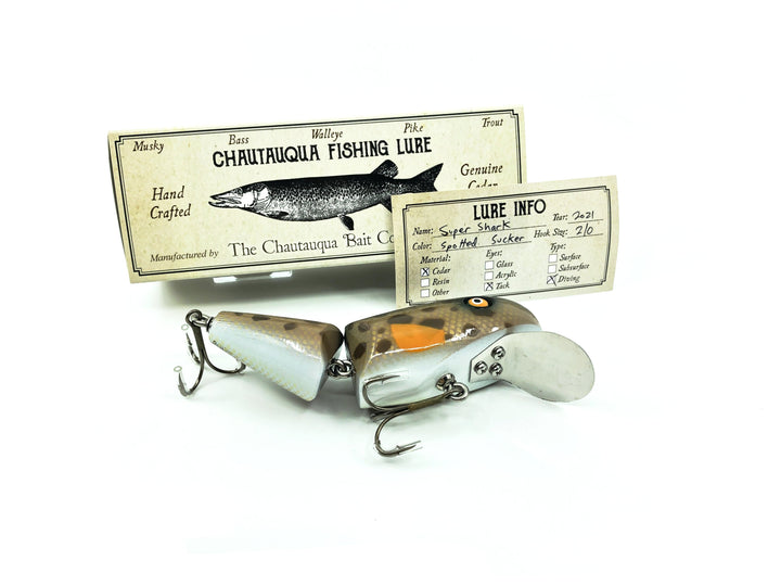 Chautauqua Wooden Super Shark Spotted Hogsucker Chub Color