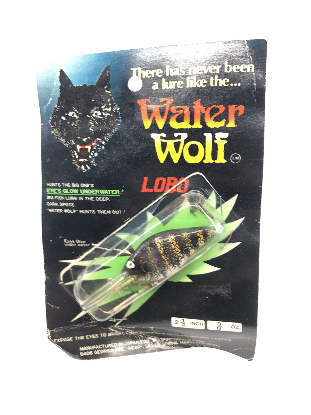 Lazy Ike Natural Ike Water Wolf Lobo Lure Bluegill Color NID-25 on Card