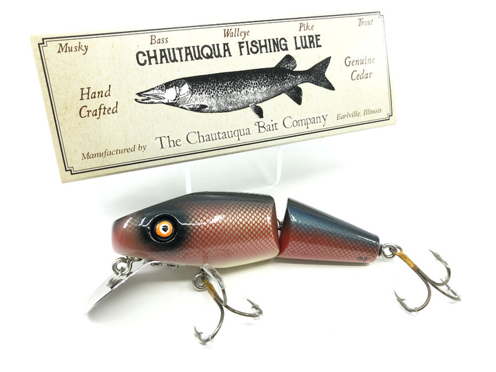 Chautauqua Custom Wooden Super Shark Red Scale Color Custom Lure