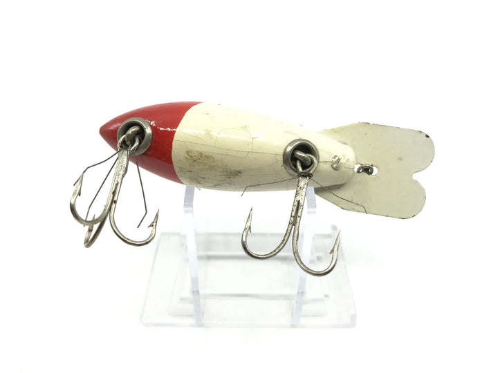 Vintage Wooden Bomber Red Head White Body Color