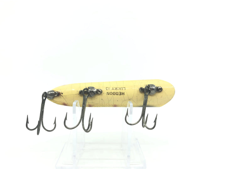 Wooden Heddon Lucky 13 LWB Perch White Belly Color