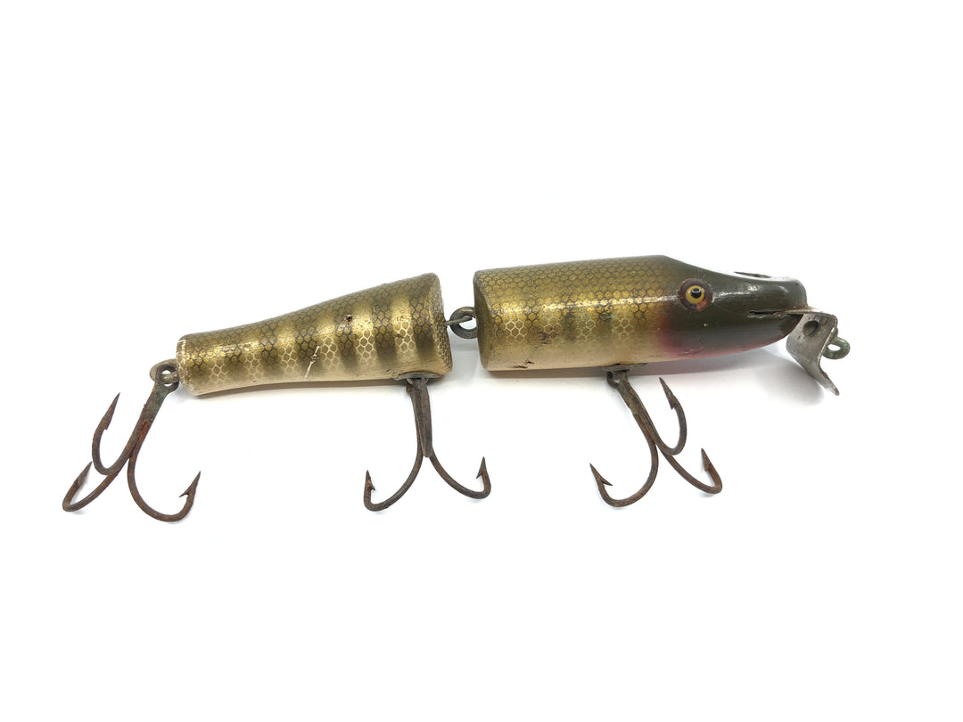 Creek Chub 2600 Jointed Pikie Minnow in Pikie Color Wooden Lure Glass Eyes