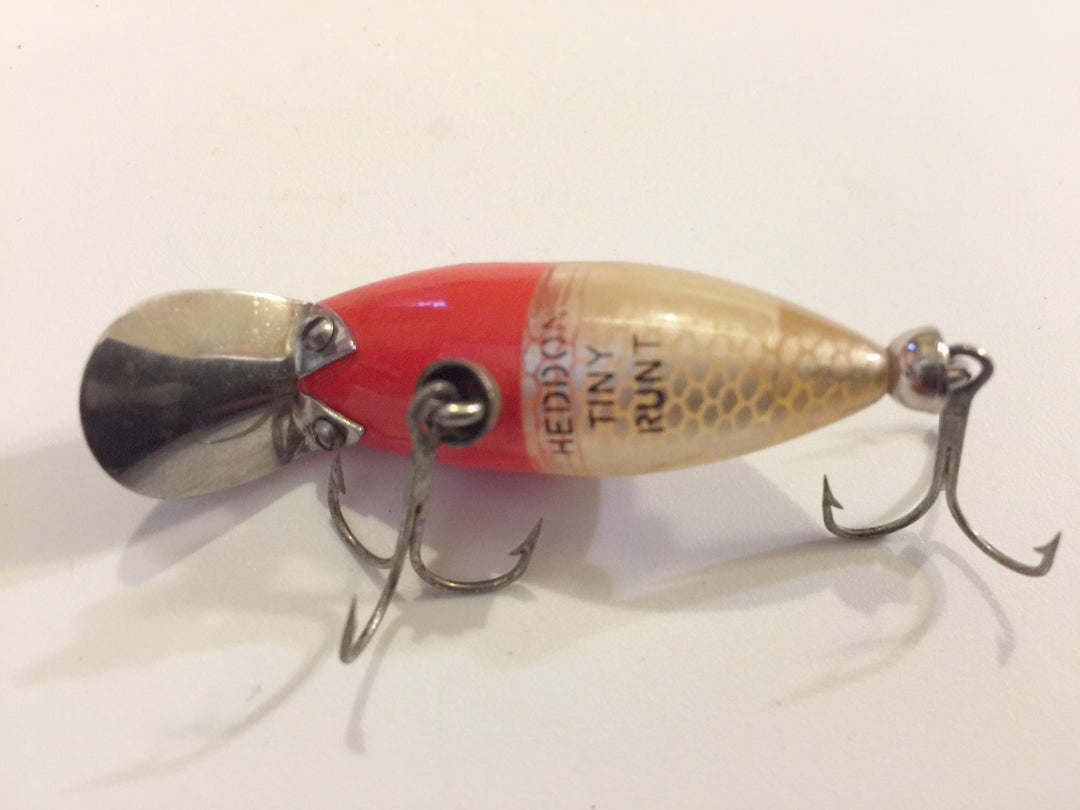 Heddon Tiny Runt Red Head White and Clear Body