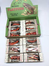 Helin Flatfish Dealer Box of 12 X5 OB Orange Black Color Lures New in Box
