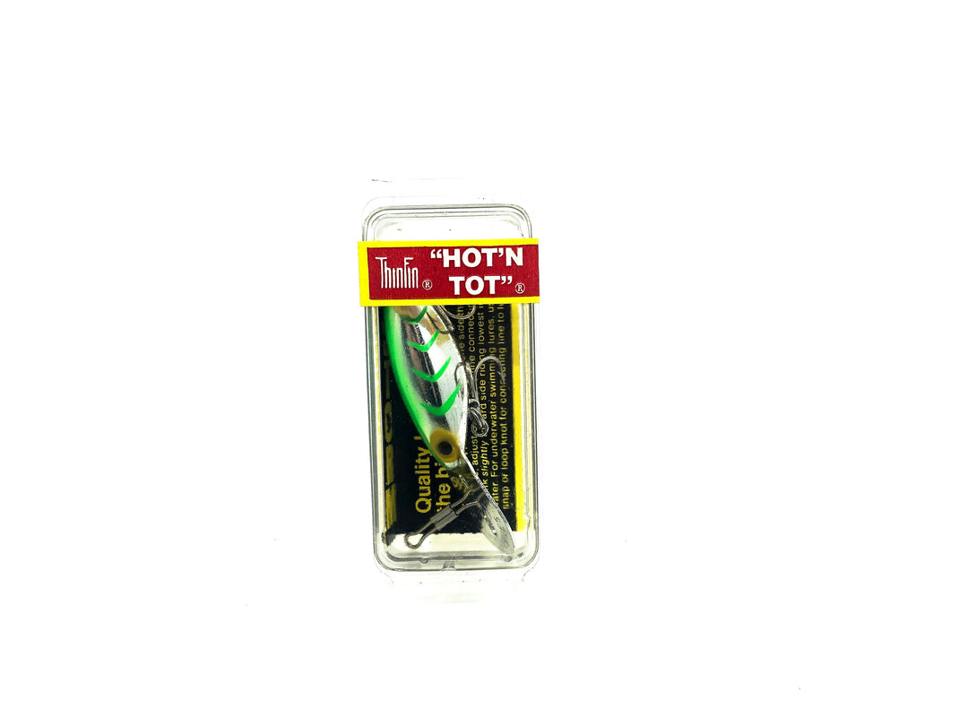 Storm Thin Fin Hot 'N Tot H149-HB Metallic Silver/Lime Green Herring Bone Color with Box