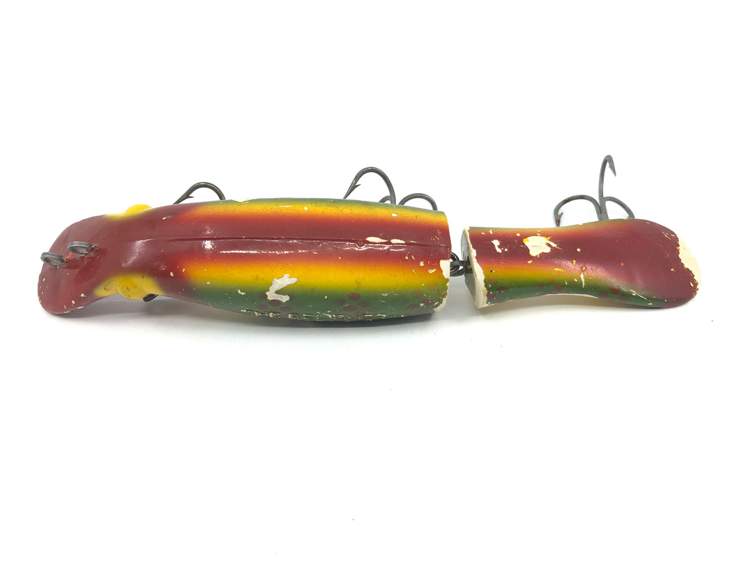 Drifter Tackle The Believer 8" Jointed Musky Lure Color Custom Color Bleeding Rainbow