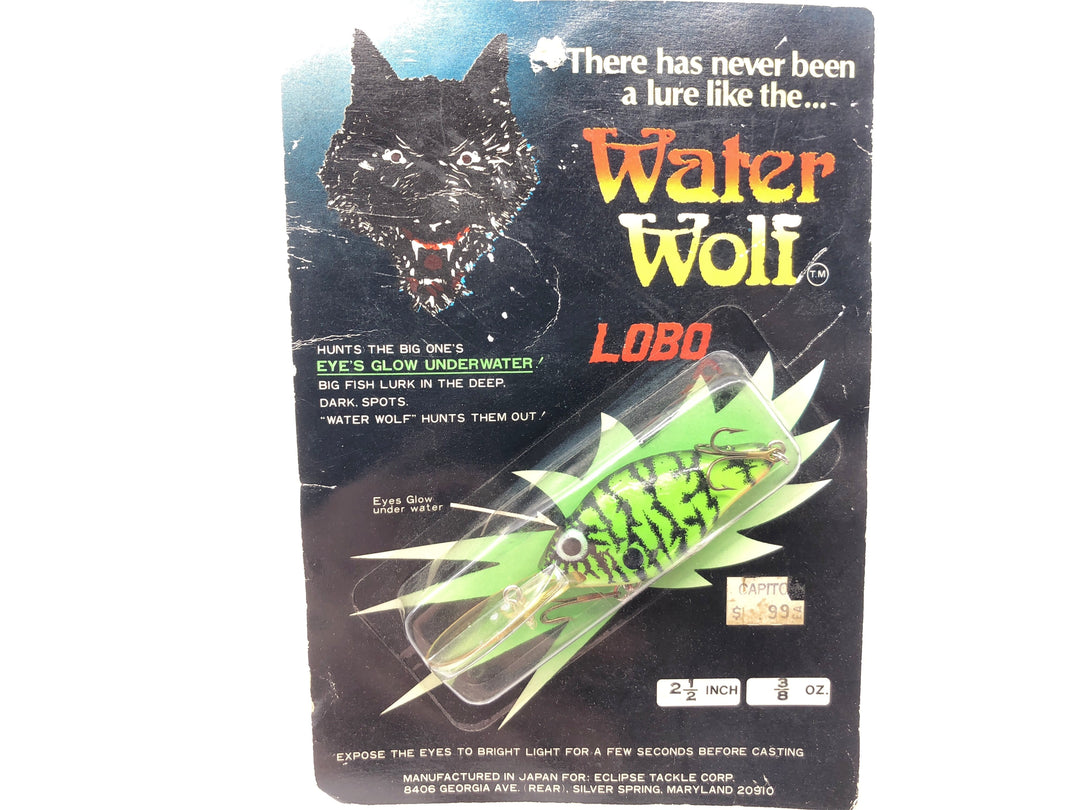 Lazy Ike Natural Ike Water Wolf Lobo Lure Bluegill Color NID-20 on Card