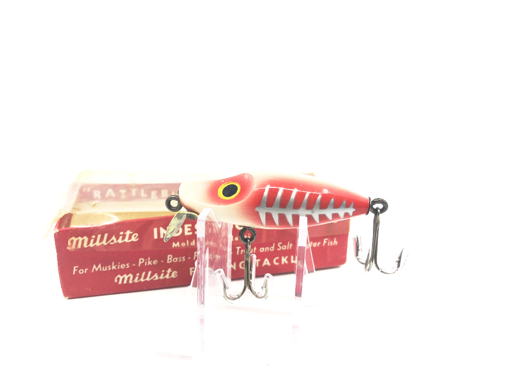 Millsite Baby Wig Wag Red and White Silver Rib Color with Box