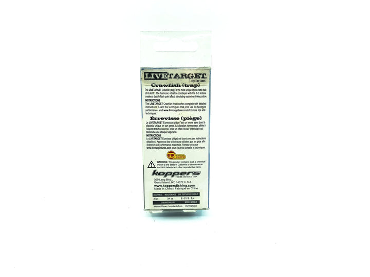 Koppers Live Target Crawfish Trap Mossback Crawfish Color New on Card