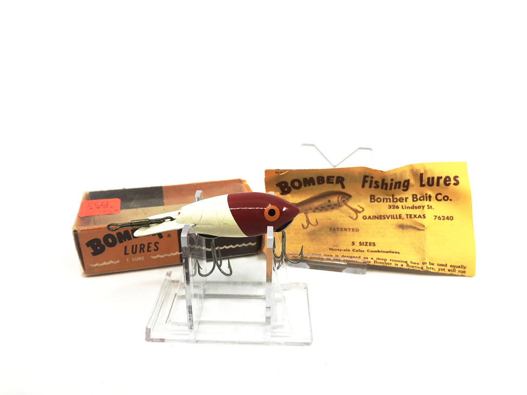 Vintage Wooden Bomber 204 Red Head/White Color with Box