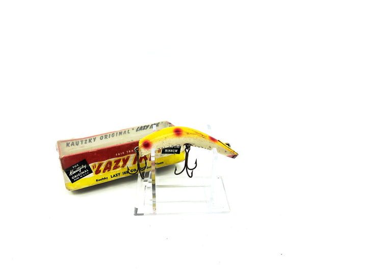 Kautzky Wooden Lazy Ike KL-2 YE Yellow Spots Color with Box