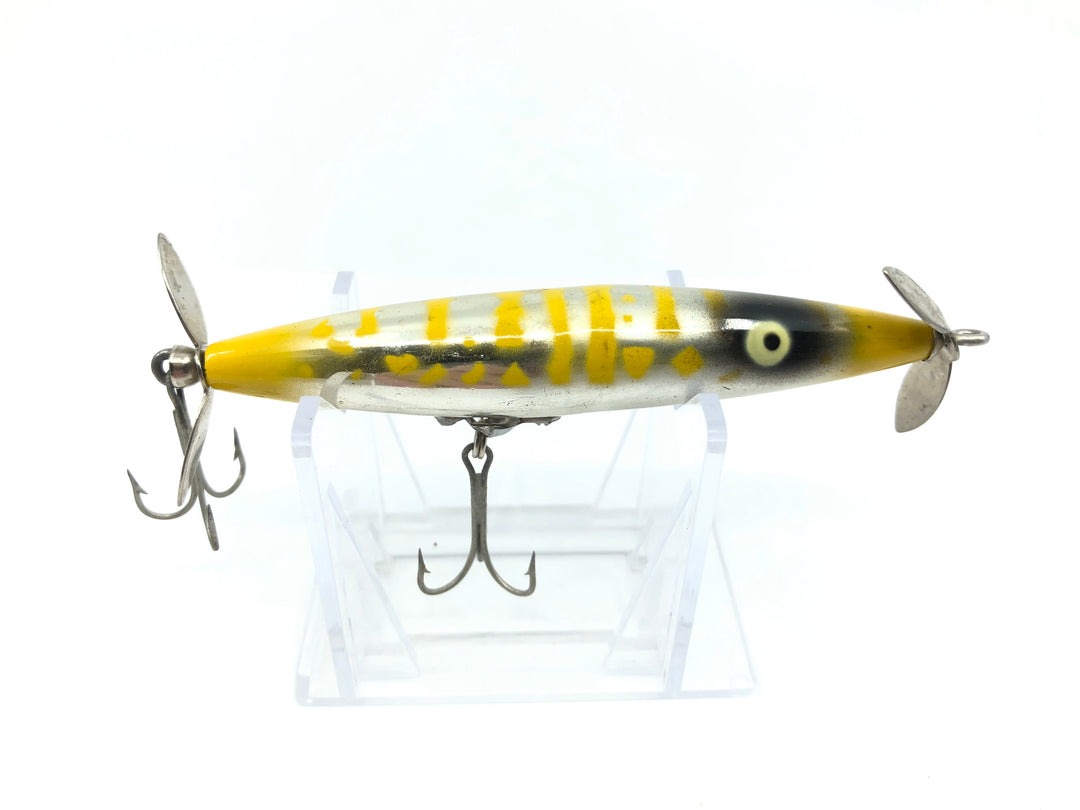 Heddon Dying Flutter Silver and Yellow Color