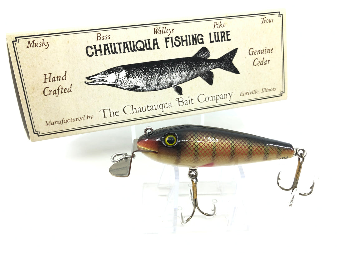 Chautauqua Wooden Wiggler Red Perch Color Custom Lure