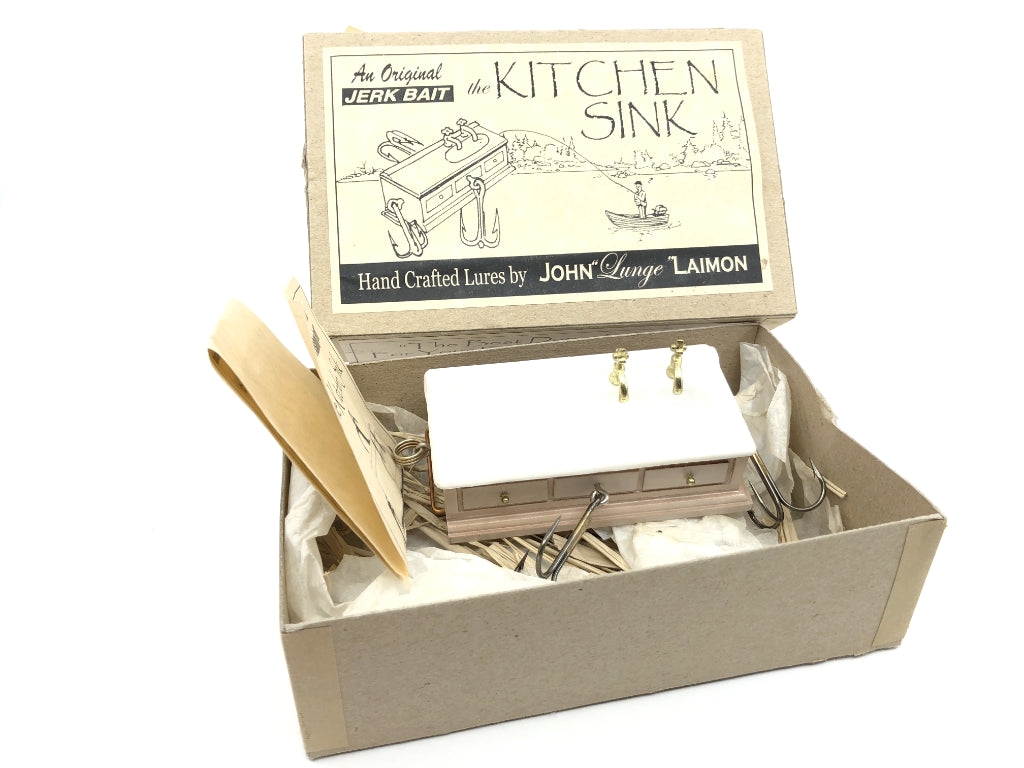 An Original JERK BAIT the KITCHEN SINK Lure by John Lunge Laimon with Box Novelty Lure