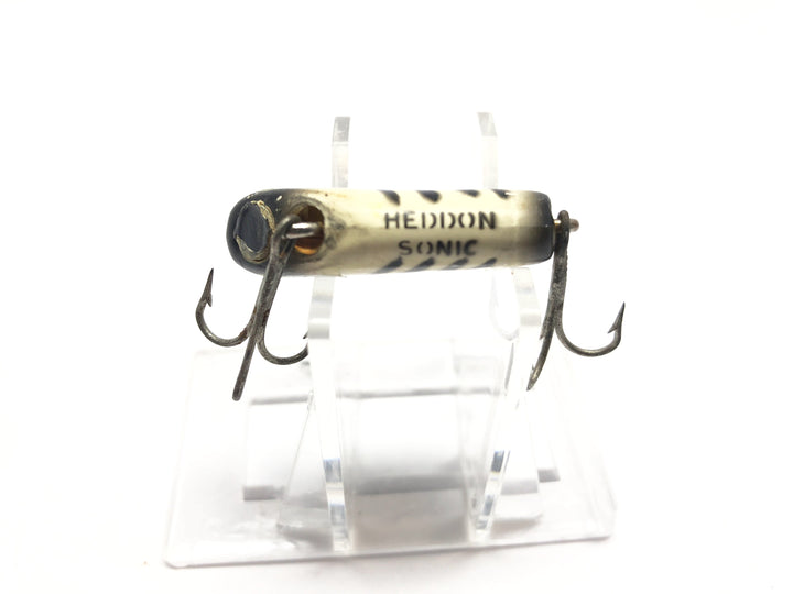 Rare Heddon Sonic Chevron Oil Advertising Pattern Fishing Lure Black White Version WBX Color Code