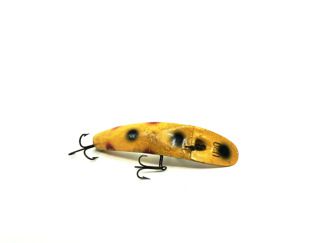 Helin Vintage Flatfish U20 Yellow Spotted Color Lure