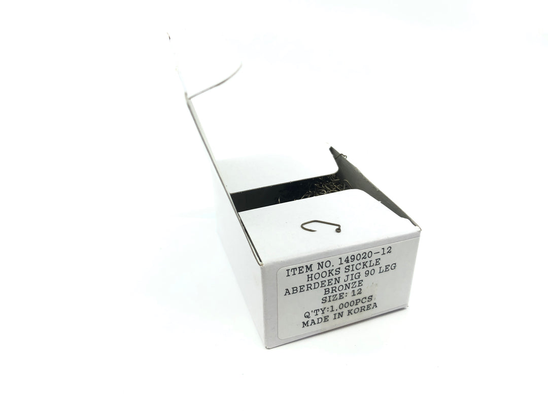 Hooks Sickle Aberdeen Jig 90 Leg Bronze Size 12 Qty 1000 Hooks Ref 149020-12