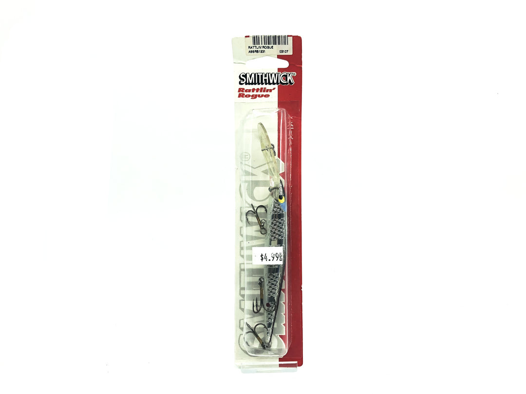 Smithwick Deep Suspending Rattlin' Rogue Silver Blue Eyes Color New on Card