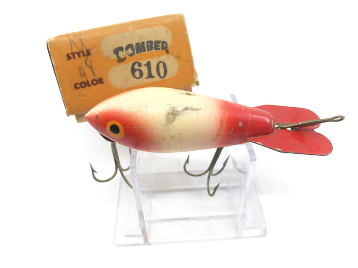 Vintage Wooden Bomber with Two Piece Cardboard Box Red and White