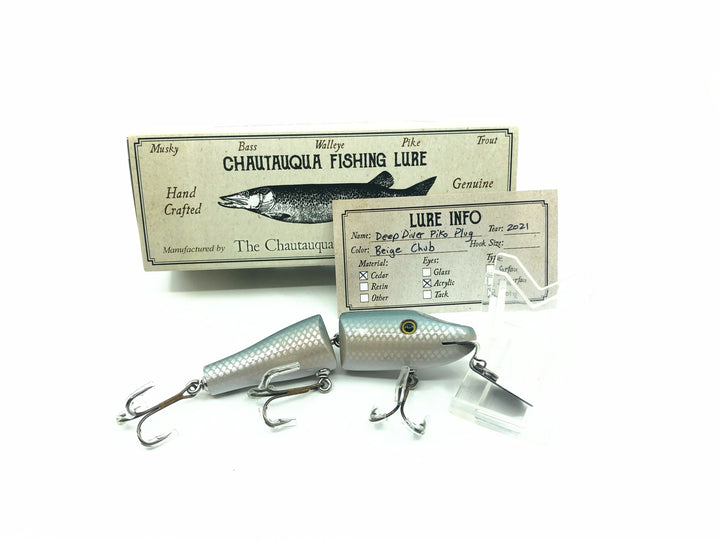 Chautauqua Jointed Deep Diver Piko Plug Beige Chub Color