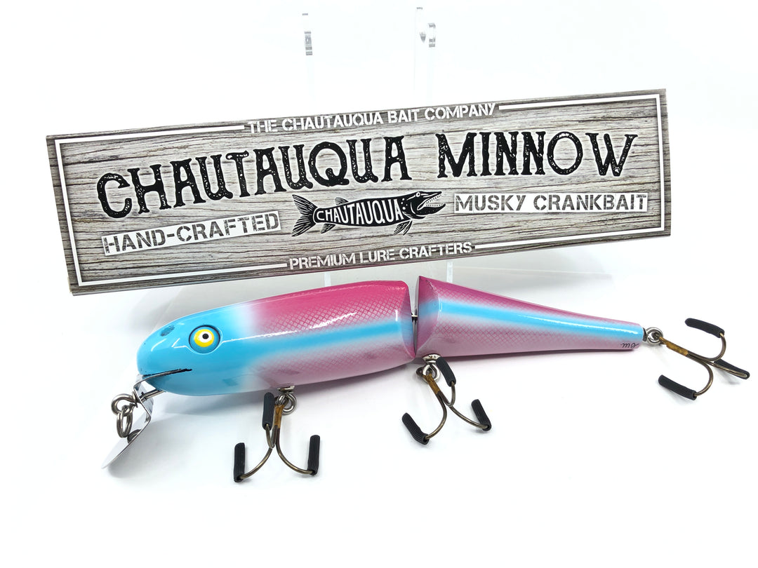 Jointed Chautauqua 8" Minnow Musky Lure Special Order Color "Bubblegum"