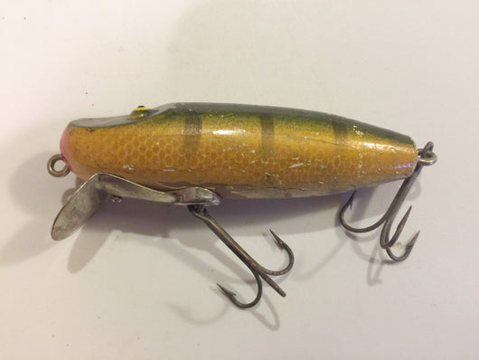 Paw Paw Lippy Joe Wooden Lure Green Perch Color