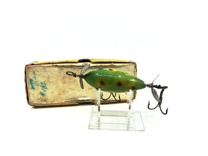 South Bend #962 Midget Surf Oreno, F Frog Color, With Box