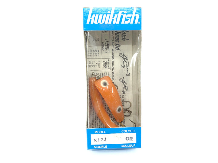 Pre Luhr-Jensen Kwikfish Jointed K12J OR Orange Black Spots Color New in Box Old Stock