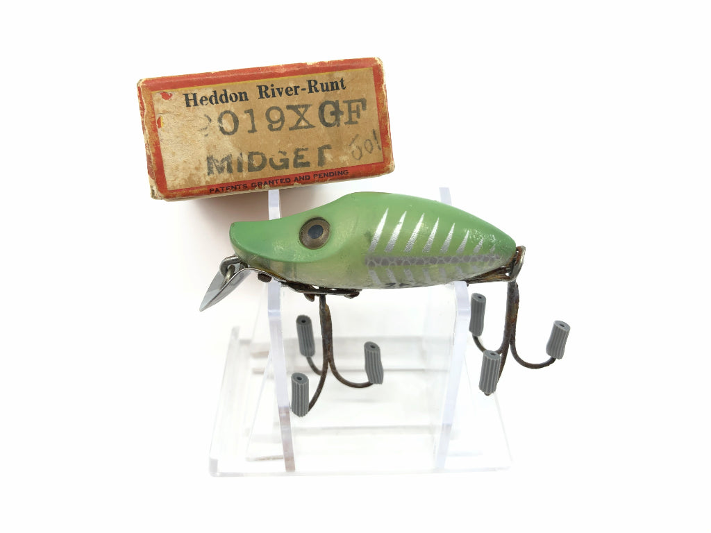 Heddon Midget River Runt 9019 XGF Greenfish Shore Minnow Color with Box