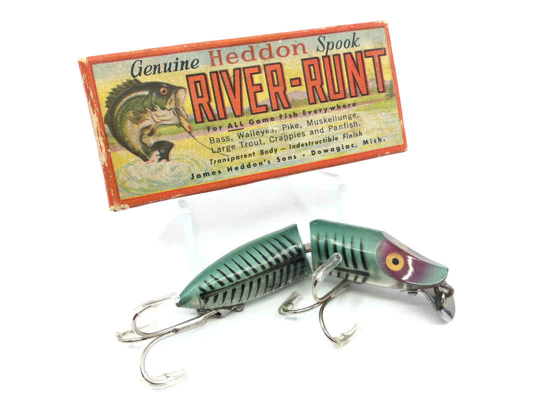 Heddon Jointed Floating River Runt 9430 XRG Green Shore Minnow Color with Box