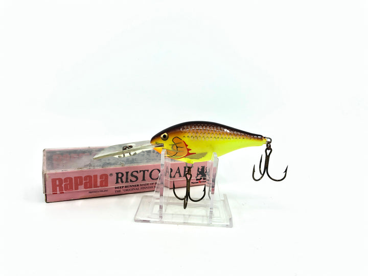 Rapala Risto Rap RR-7 CTB Chartreuse Brown Color with Box