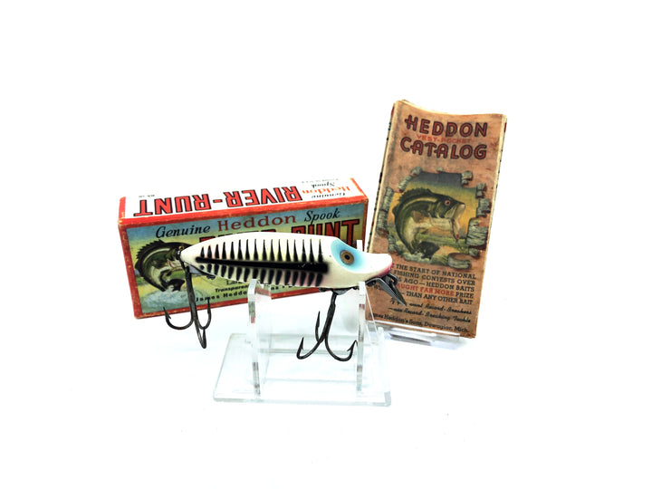 Heddon River Runt Spook Floater 9400 XBP Pearl Black Shore Minnow Color with Box