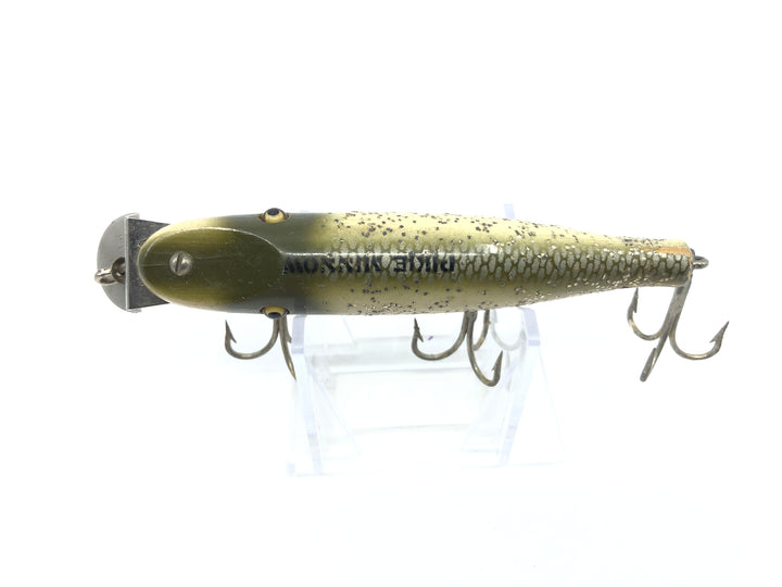 Vintage Creek Chub 700 Pikie Minnow Silver Flash Color 718 Glass Eyes Wooden Lure
