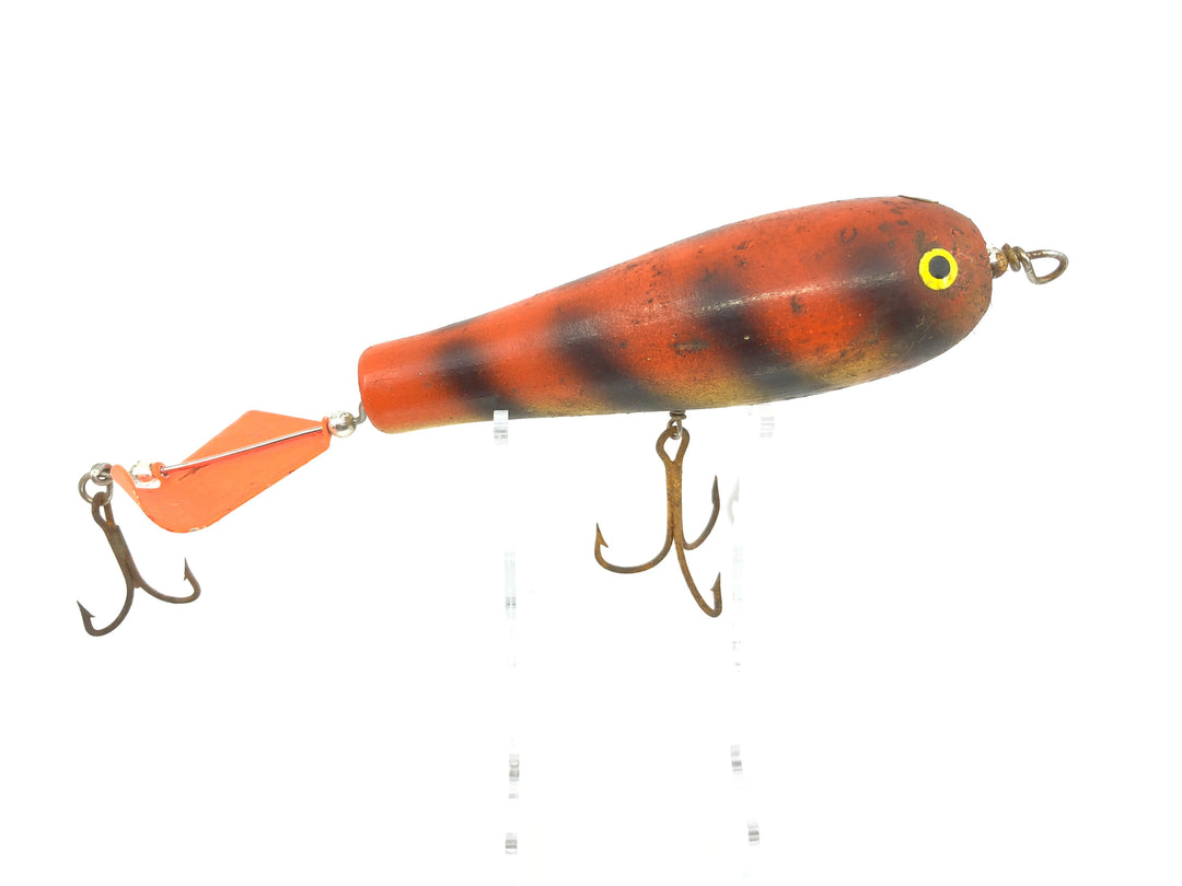 Unknown Topwater Musky Lure Orange and Black