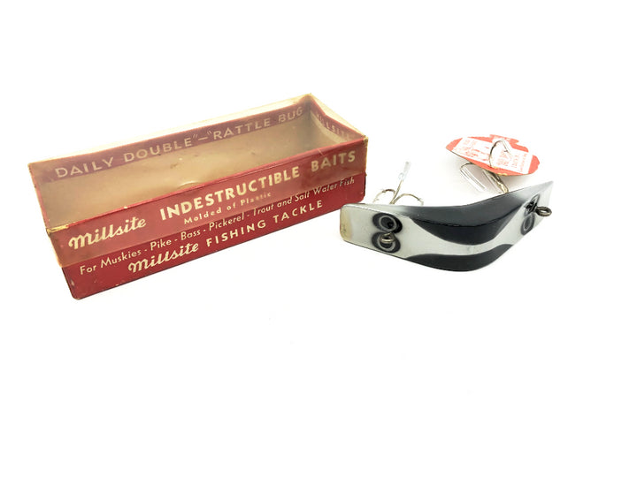 Millsite Daily Double White with Black Wings Color 809 with Box and Hang Tag
