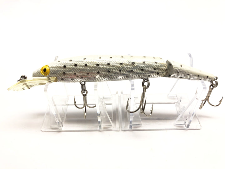 Vintage Rebel Fastrac Jointed Minnow White with Black Spots Color