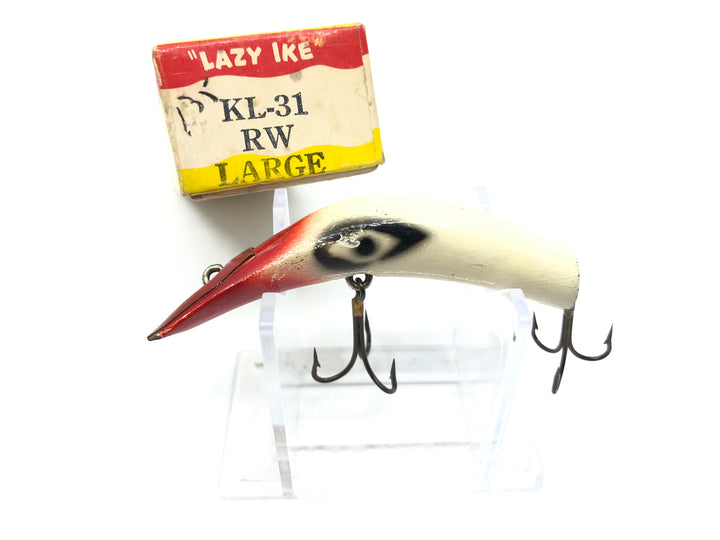 Kautzky Lazy Ike KL-31 Large Red White Wooden Ike with Box Vintage Set