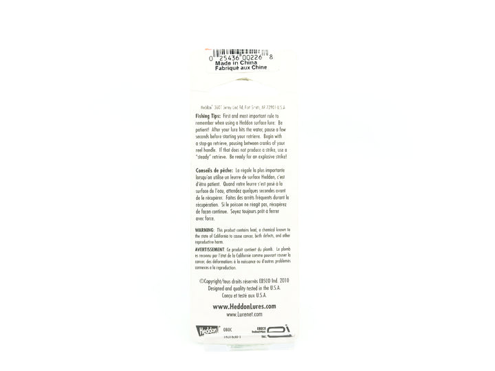 Heddon Baby Torpedo NPB Blue Shiner Color New on Card