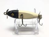 Wooden vintage Baby Injured Minnow Three Leaf Clover Props Black and White