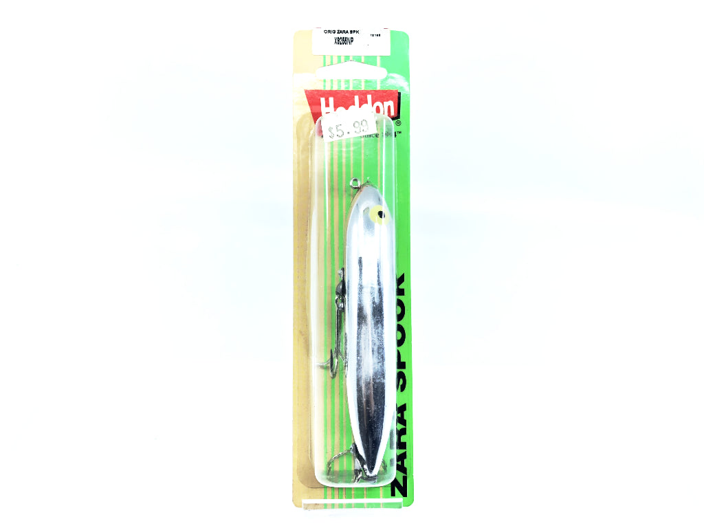 Heddon Original Zara Spook NP Nickel Plated Color New on Card
