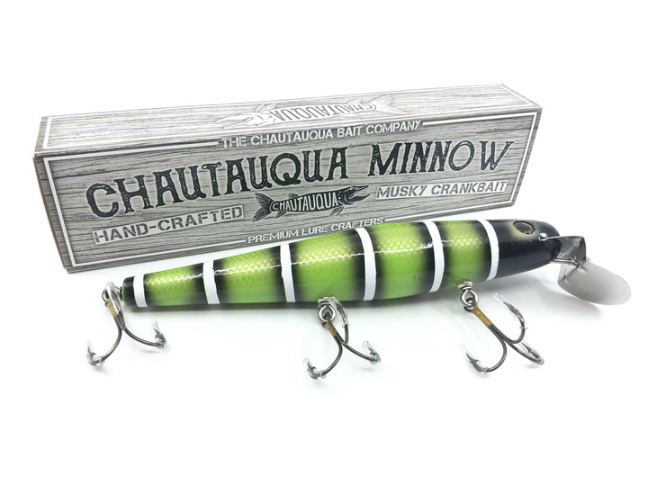 Chautauqua 8" Minnow Musky Lure Special Order Color "Green Cobra"