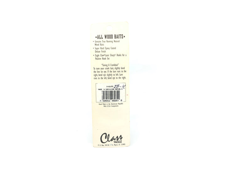 Class Tackle All Wood Baits Diving Guppy Khaki Color New on Card