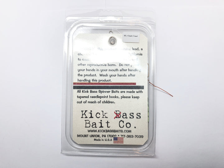 Kick Bass Bait Co 3/8 oz Spinnerbait in WL-Ozark Crawl Color