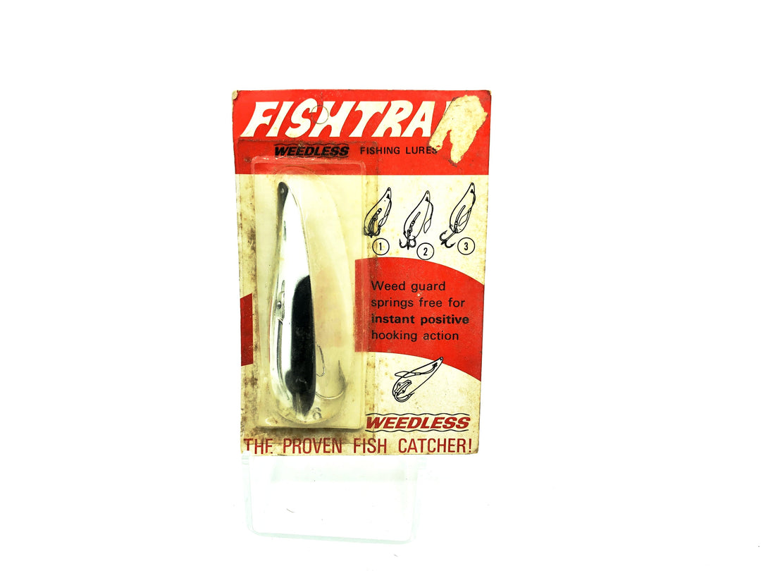 FishTrap Weedless Bait, Black/White Color on Card